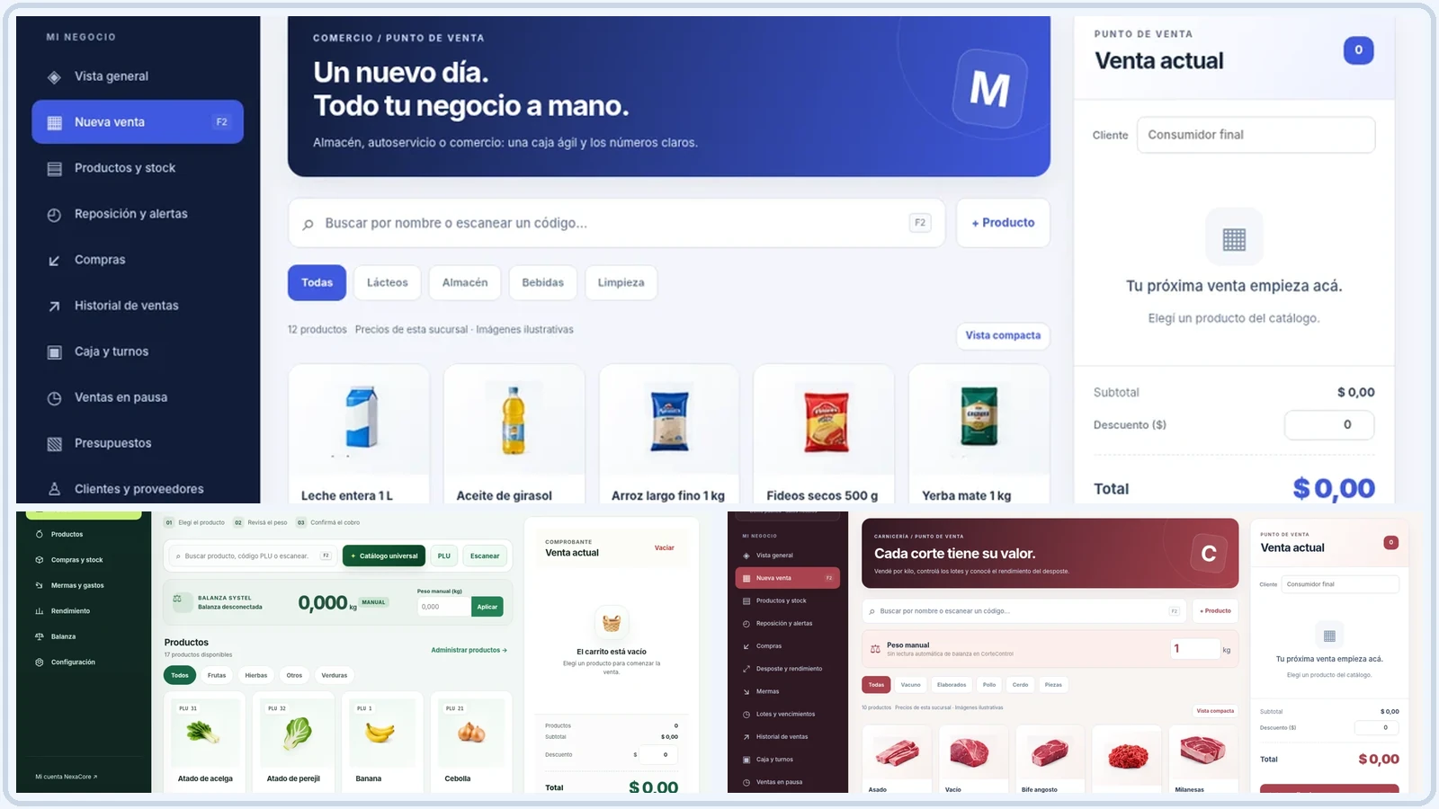 Vista de la demostración de Suite Comercial